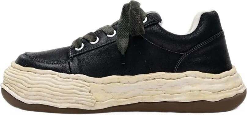Maison MIHARA YASUHIRO Oliver OG gewaxte low-top sneakers Zwart - Foto 3