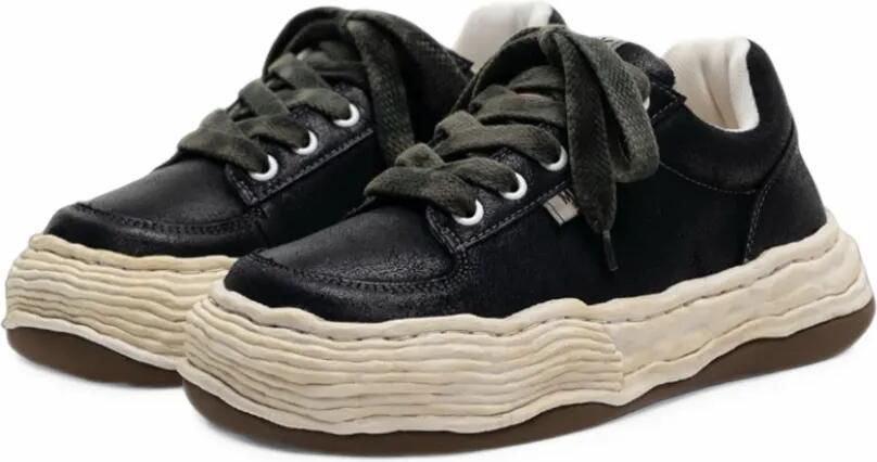 Maison MIHARA YASUHIRO Oliver OG gewaxte low-top sneakers Zwart - Foto 2