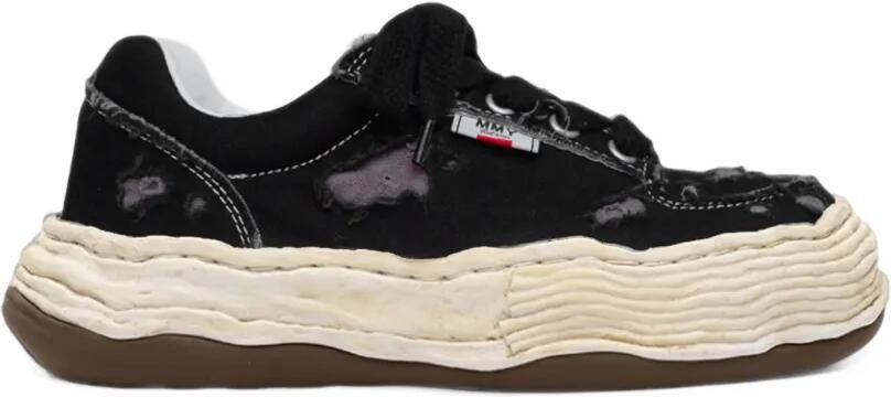 Maison MIHARA YASUHIRO Oliver sneakers met scheuren Zwart