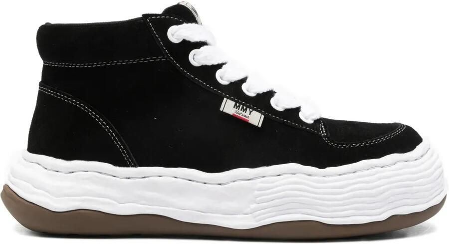 Maison MIHARA YASUHIRO Oliver suède high-top sneakers Zwart