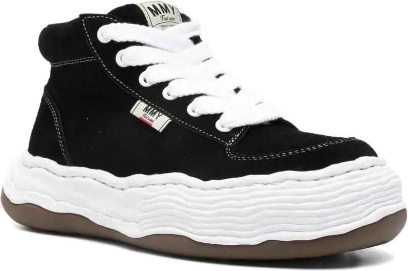 Maison MIHARA YASUHIRO Oliver suède high-top sneakers Zwart - Foto 2
