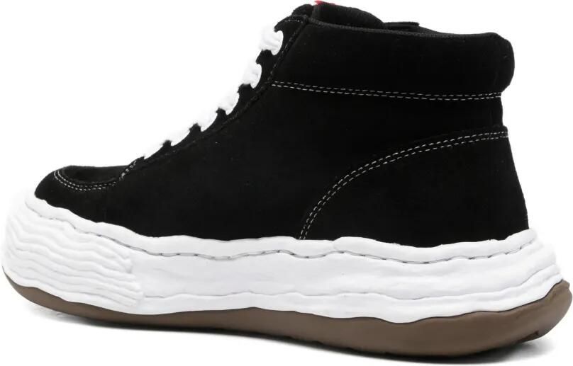 Maison MIHARA YASUHIRO Oliver suède high-top sneakers Zwart - Foto 3