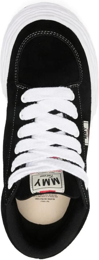 Maison MIHARA YASUHIRO Oliver suède high-top sneakers Zwart - Foto 4