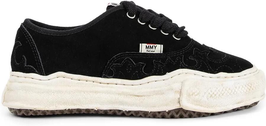Maison MIHARA YASUHIRO Baker OG Sole suède low-top sneakers met Western-detail Zwart