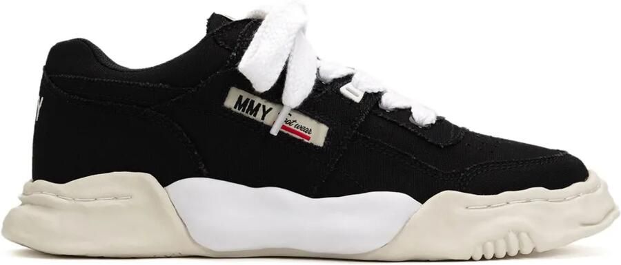 Maison MIHARA YASUHIRO Parker canvas sneakers met geborduurd logo Zwart