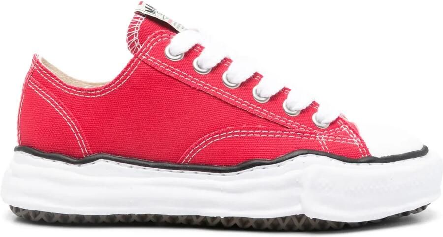 Maison MIHARA YASUHIRO "Peterson" OG canvas low-top sneakers Rood