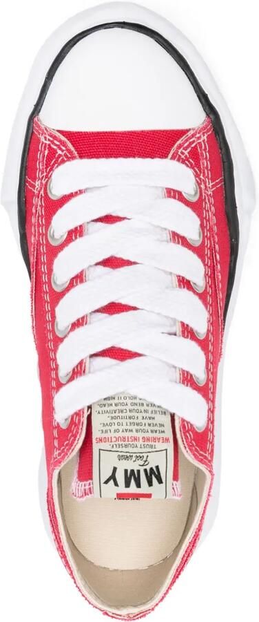 Maison MIHARA YASUHIRO "Peterson" OG canvas low-top sneakers Rood - Foto 4