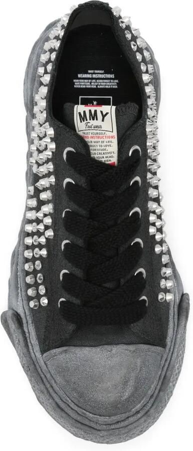 Maison MIHARA YASUHIRO "PETERSON23" canvas low-top sneakers met studs Zwart - Foto 3