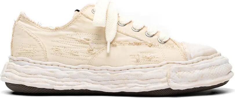 Maison MIHARA YASUHIRO Peterson23 gerafelde sneakers met overdye Beige