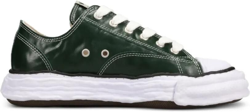 Maison MIHARA YASUHIRO Peterson23 OG low-top sneakers met gekreukte leren zool Groen