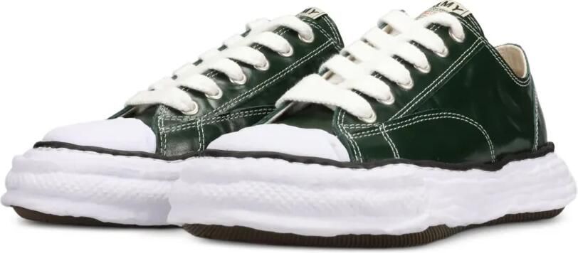 Maison MIHARA YASUHIRO Peterson23 OG low-top sneakers met gekreukte leren zool Groen - Foto 5