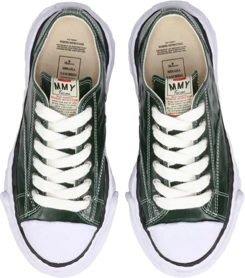 Maison MIHARA YASUHIRO Peterson23 OG low-top sneakers met gekreukte leren zool Groen - Foto 2