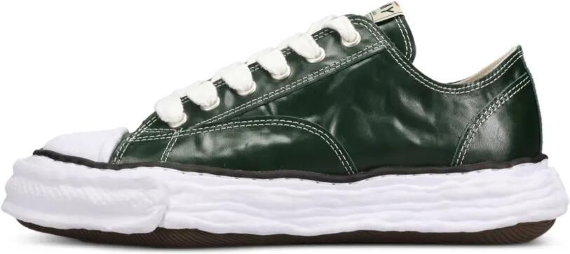 Maison MIHARA YASUHIRO Peterson23 OG low-top sneakers met gekreukte leren zool Groen - Foto 4