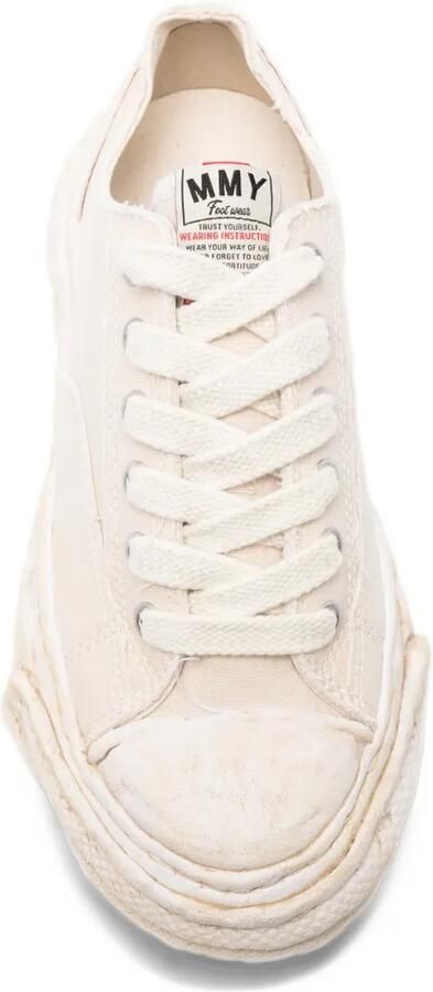 Maison MIHARA YASUHIRO Peterson23 OG sole bleached canvas low-top sneakers Beige - Foto 3