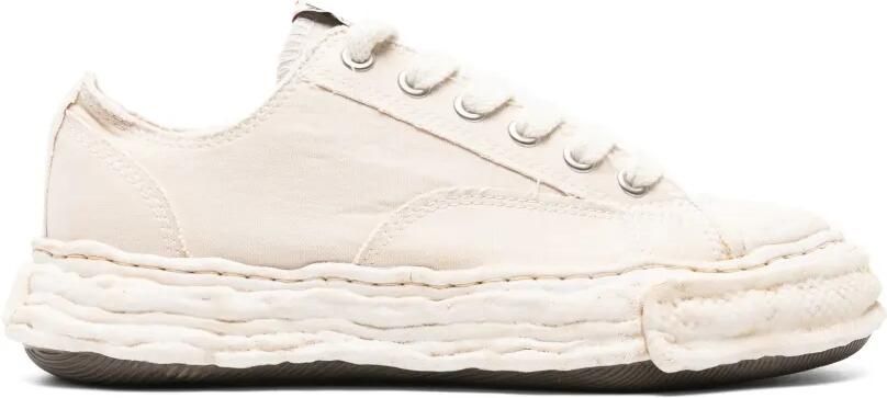 Maison MIHARA YASUHIRO Peterson23 OG sole bleached canvas low-top sneakers Beige - Foto 4