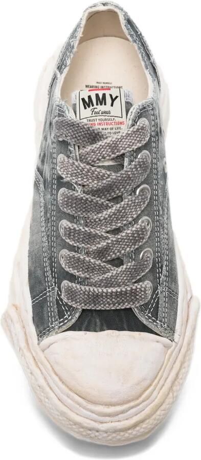 Maison MIHARA YASUHIRO Peterson23 OG sole bleached canvas low-top sneakers Grijs - Foto 4