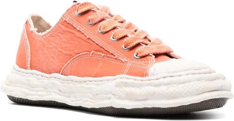 Maison MIHARA YASUHIRO Peterson23 OG sole bleached canvas low-top sneakers Oranje