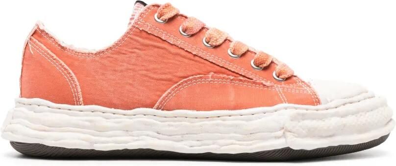 Maison MIHARA YASUHIRO Peterson23 OG sole bleached canvas low-top sneakers Oranje - Foto 4