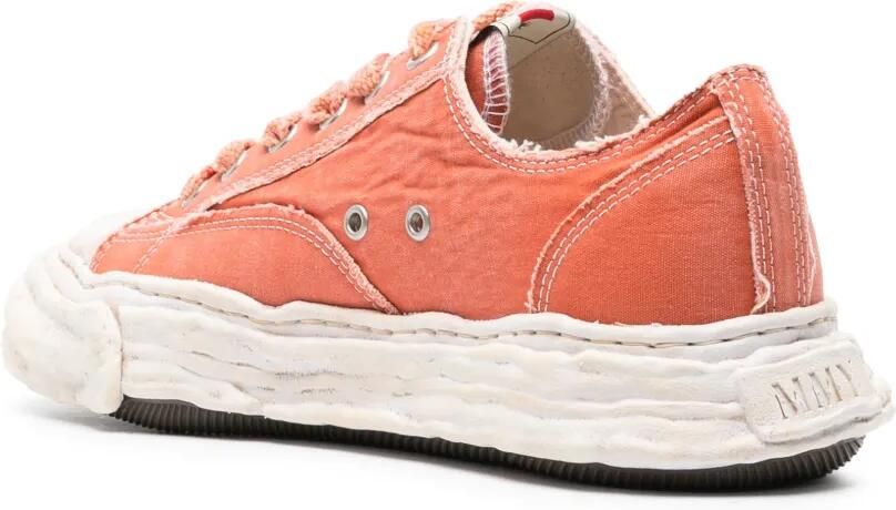 Maison MIHARA YASUHIRO Peterson23 OG sole bleached canvas low-top sneakers Oranje - Foto 3