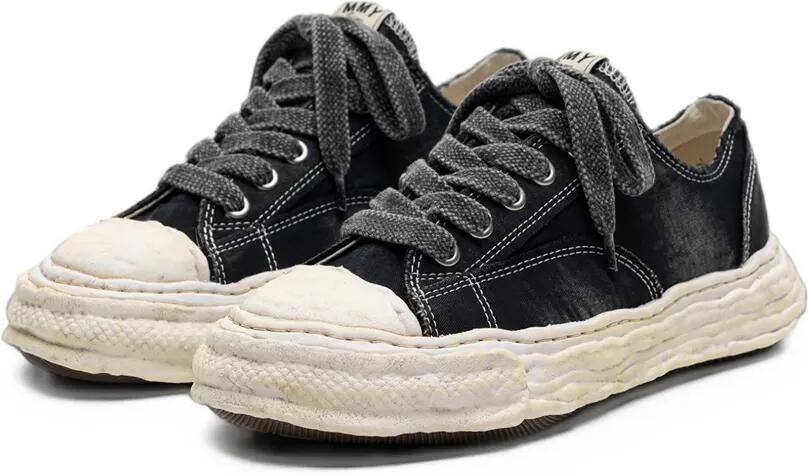 Maison MIHARA YASUHIRO "Peterson23" OG sole bleached canvas low-top sneakers Zwart - Foto 2