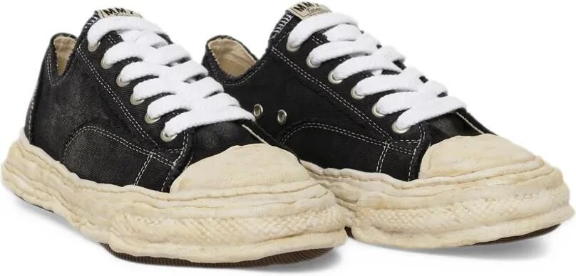 Maison MIHARA YASUHIRO "Peterson23" OG sole bleached canvas low-top sneakers Zwart - Foto 4