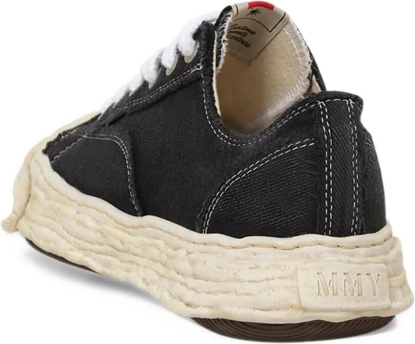 Maison MIHARA YASUHIRO "Peterson23" OG sole bleached canvas low-top sneakers Zwart - Foto 3