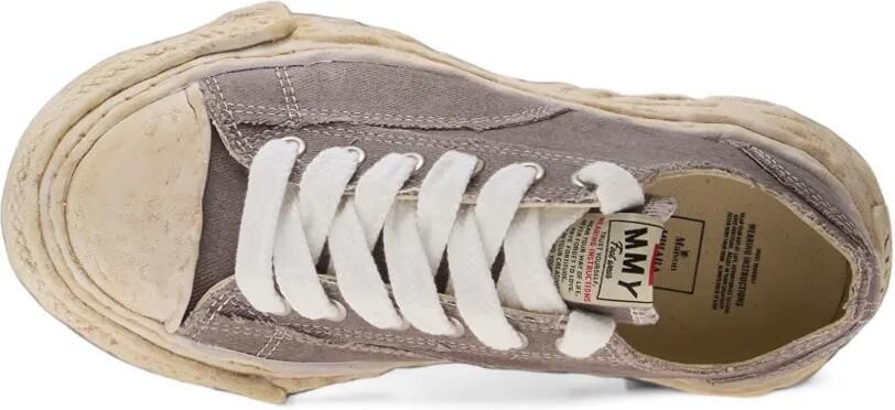 Maison MIHARA YASUHIRO "Peterson23" og sole brushed twill low-top sneakers Grijs - Foto 3