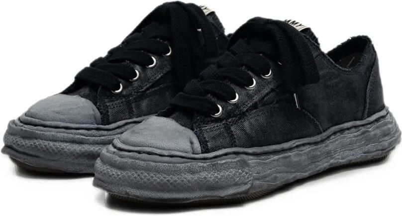 Maison MIHARA YASUHIRO "Peterson23" OG sole brushed-twill low-top sneakers Zwart - Foto 2