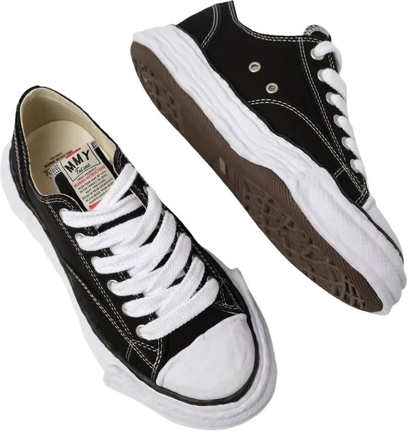 Maison MIHARA YASUHIRO "PETERSON23" OG Sole canvas low-top sneakers Zwart - Foto 2