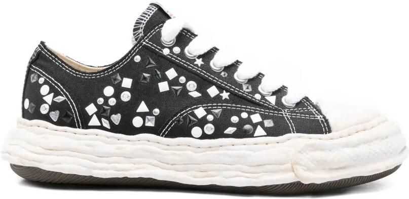 Maison MIHARA YASUHIRO PETERSON23 verfraaide canvas low-top sneakers Zwart