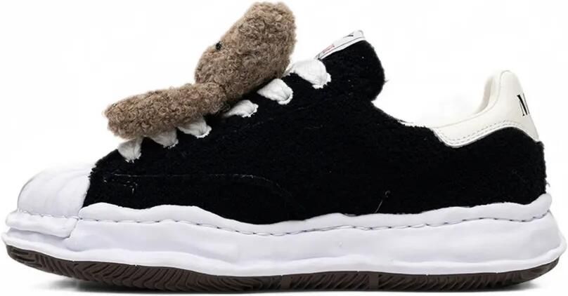 Maison MIHARA YASUHIRO x Pink House "Blakey" OG chenille low-top sneakers met borduurwerk Zwart - Foto 3