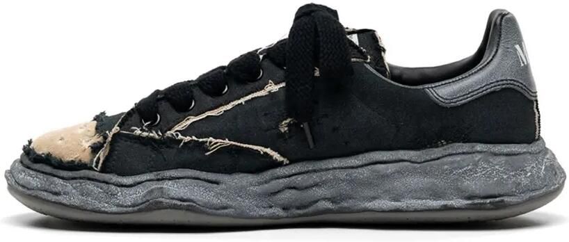 Maison MIHARA YASUHIRO Sneakers met gerafeld effect en chunky zool Zwart - Foto 3