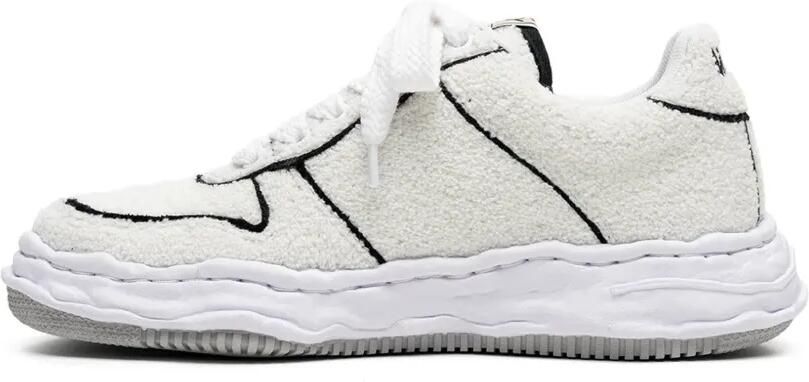 Maison MIHARA YASUHIRO Wayne bouclé gebreide sneakers met chunky zool Wit