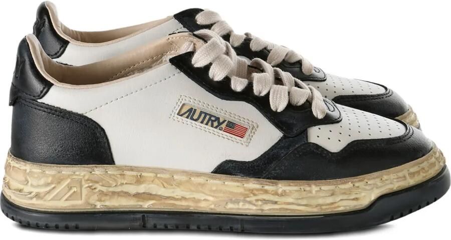 Maison MIHARA YASUHIRO x Autry leather-panelled platform sneaares Wit