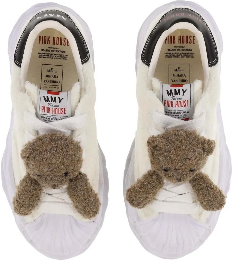 Maison MIHARA YASUHIRO x Pink House "Blakey" OG Sole chenille low-top sneakers met borduurwerk Beige