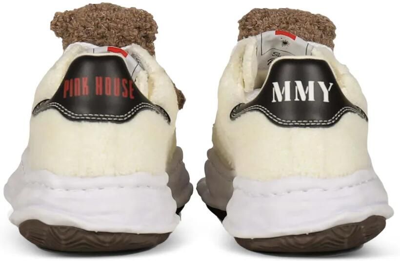 Maison MIHARA YASUHIRO x Pink House "Blakey" OG Sole chenille low-top sneakers met borduurwerk Beige - Foto 2