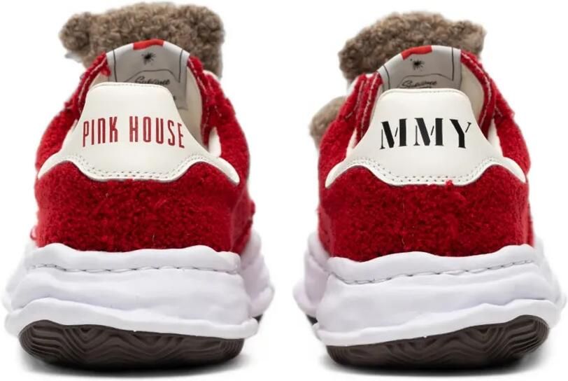 Maison MIHARA YASUHIRO x Pink House Blakey OG low-top sneakers met chenille-borduurwerk Rood - Foto 3