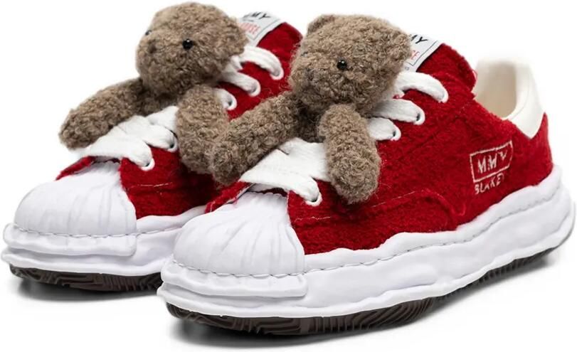 Maison MIHARA YASUHIRO x Pink House Blakey OG low-top sneakers met chenille-borduurwerk Rood - Foto 4