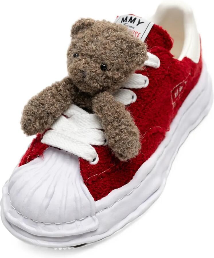 Maison MIHARA YASUHIRO x Pink House Blakey OG low-top sneakers met chenille-borduurwerk Rood - Foto 2