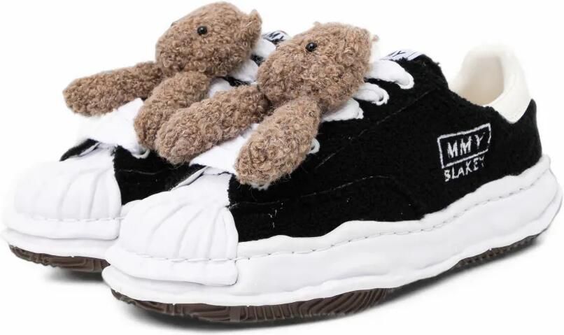 Maison MIHARA YASUHIRO x Pink House "blakey"og sole chenille embroidey low-top sneakers Zwart