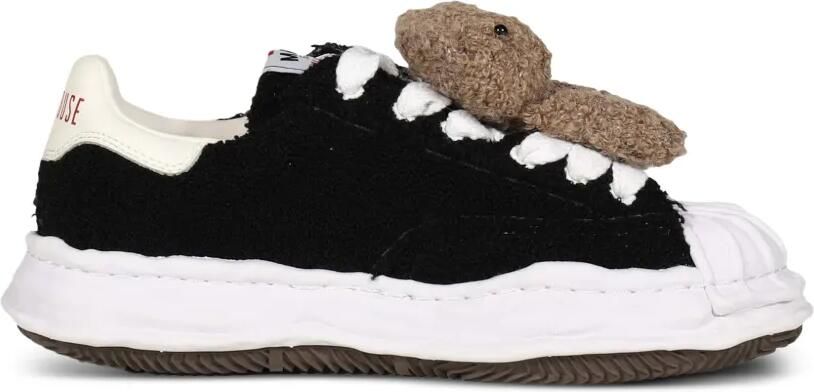 Maison MIHARA YASUHIRO x Pink House "Blakey" OG Sole chenille low-top sneakers met borduurwerk Zwart