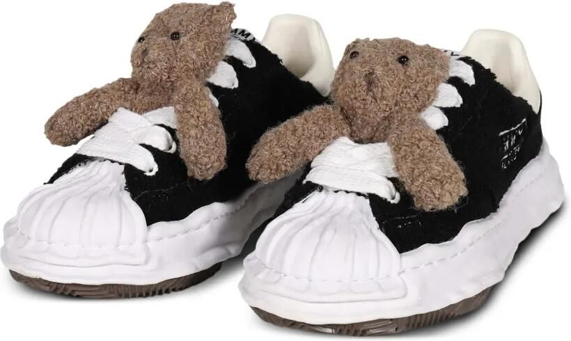 Maison MIHARA YASUHIRO x Pink House "Blakey" OG Sole chenille low-top sneakers met borduurwerk Zwart - Foto 4