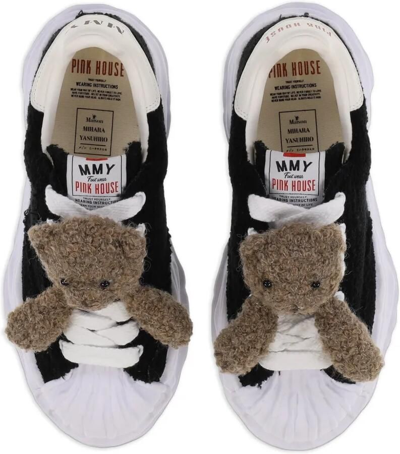 Maison MIHARA YASUHIRO x Pink House "Blakey" OG Sole chenille low-top sneakers met borduurwerk Zwart - Foto 2