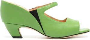 Maison Mihara Yasuhiro Tweekleurige pumps Groen