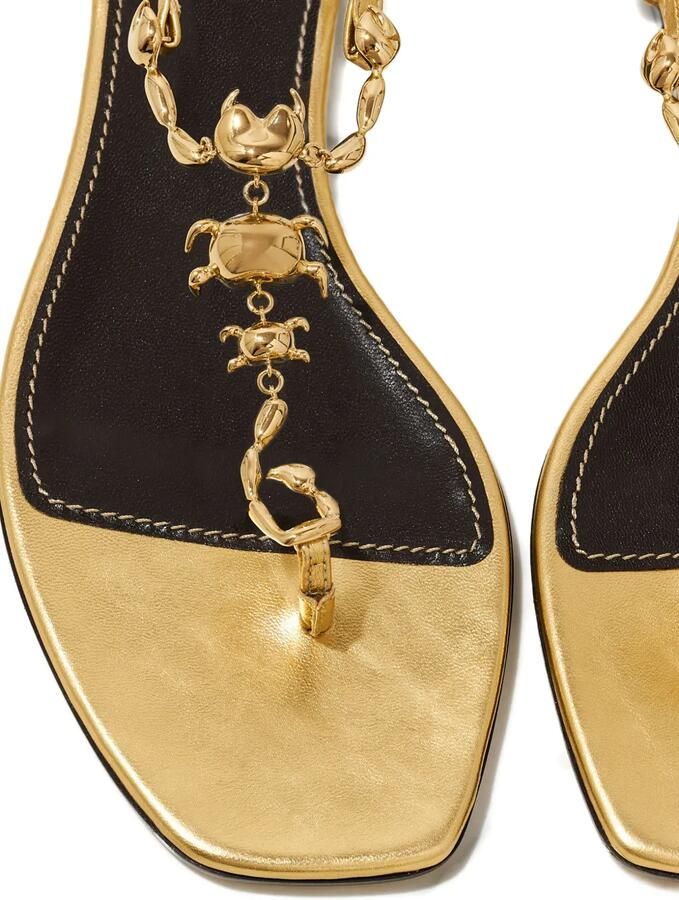 Maison Skorpios Bianca metallic sandalen Goud - Foto 3