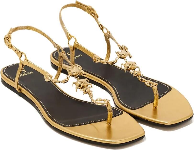 Maison Skorpios Bianca metallic sandalen Goud - Foto 4