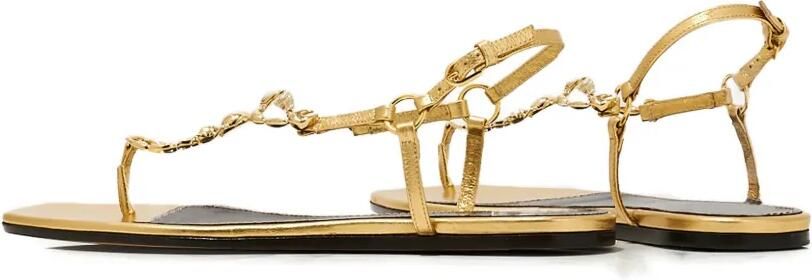 Maison Skorpios Bianca metallic sandalen Goud - Foto 5
