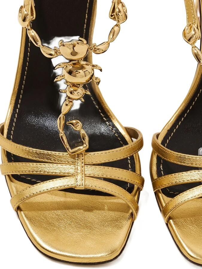 Maison Skorpios Blake sandalen met drievoudig bandje Goud - Foto 4