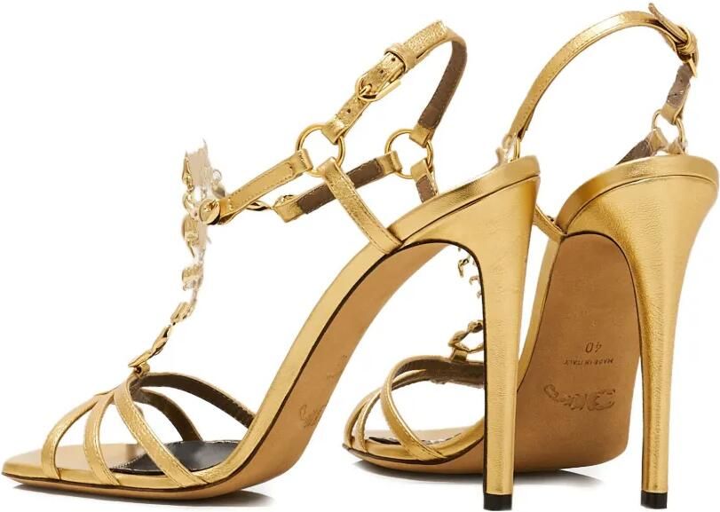 Maison Skorpios Blake sandalen met drievoudig bandje Goud - Foto 5