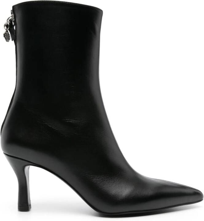 Maje 75mm Faymon leather ankle boots Zwart